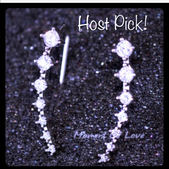 🎉Host Pick 7Pcs CZ Diamond Climber Earring JW-121 - Picture 3 of 7